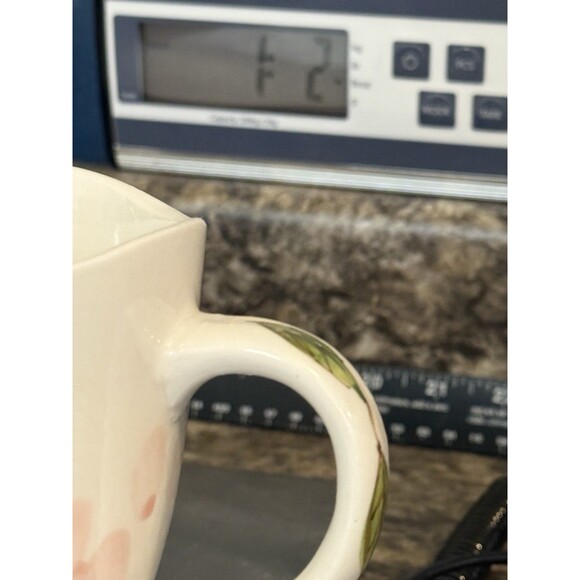 Ruby Red Cherries Green Leaves Large Mug - Picture 4 of 4